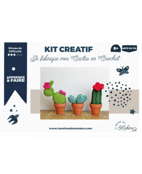Kit DIY  Mes Cactus en Crochet